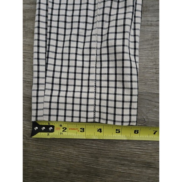 ANTHROPOLOGIE Essential Slim Pants Size 4 Womens Black/White Checkered Stretchy - Picture 9 of 9
